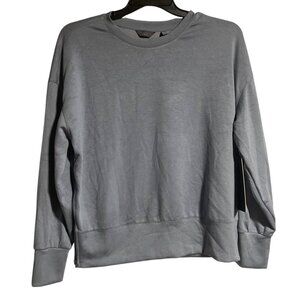 Danskin Womens Ribbed Crewneck Pullover Nebula Blue Size Medium Lightweight